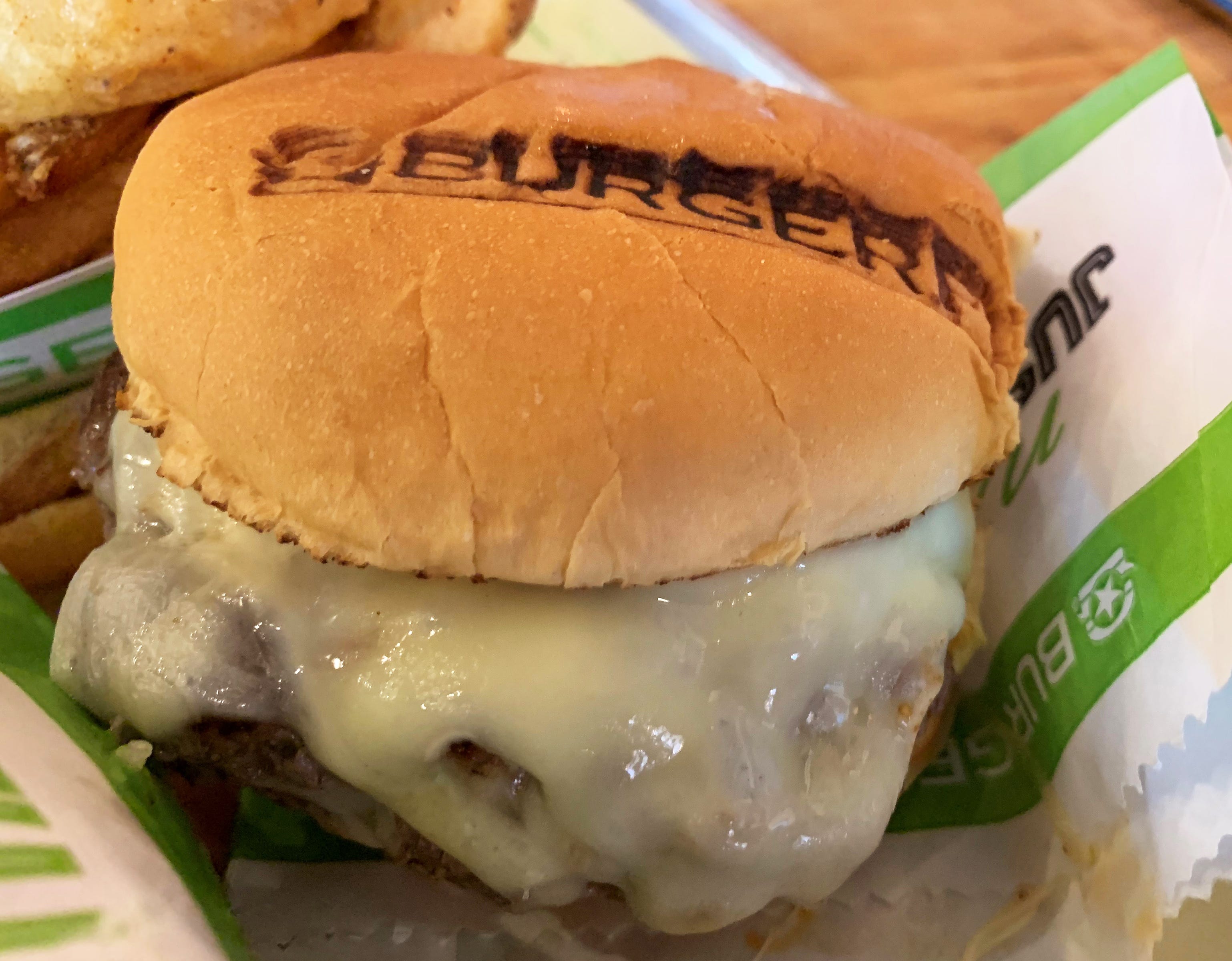 “The CEO,” a double Wagyu and brisket blend burger from BurgerFi.